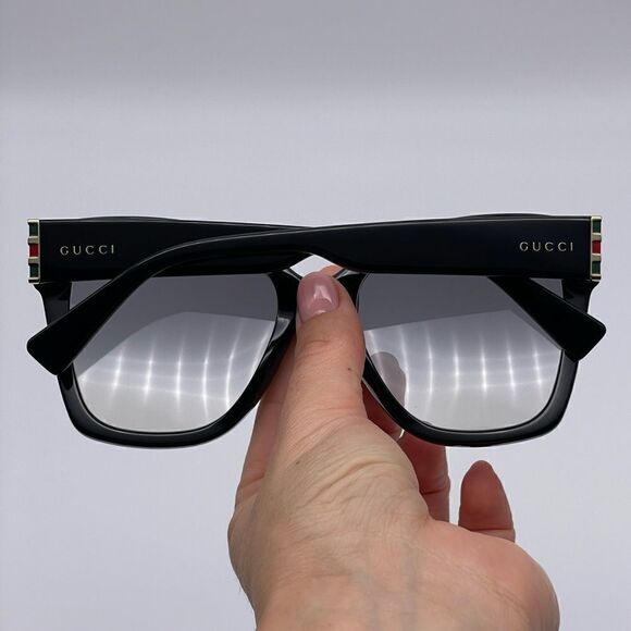 BRAND NEW GUCCI GG0459S 001 Black/Gold/Grey Women Sunglasses - Picture 12 of 13